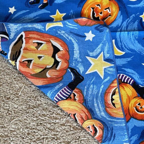 Vintage 6 Tobin Halloween Cloth Dinner Napkins Bewitched Witch Pumpkins 17x17" - Picture 4 of 7